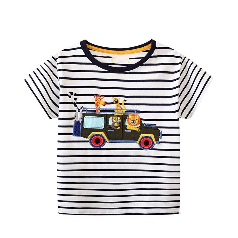 Boys Striped Summer T Shirt - itzy bitsy