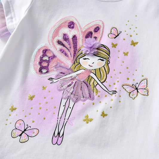 Butterfly Elf Ruffled Short Sleeve T-shirt - itzy bitsy