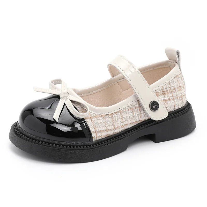 Butterfly Knot Anti Slip Round Toe Leather Shoes - itzy bitsy
