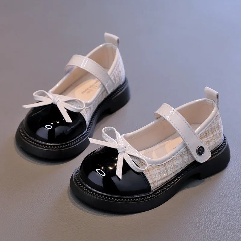 Butterfly Knot Anti Slip Round Toe Leather Shoes - itzy bitsy