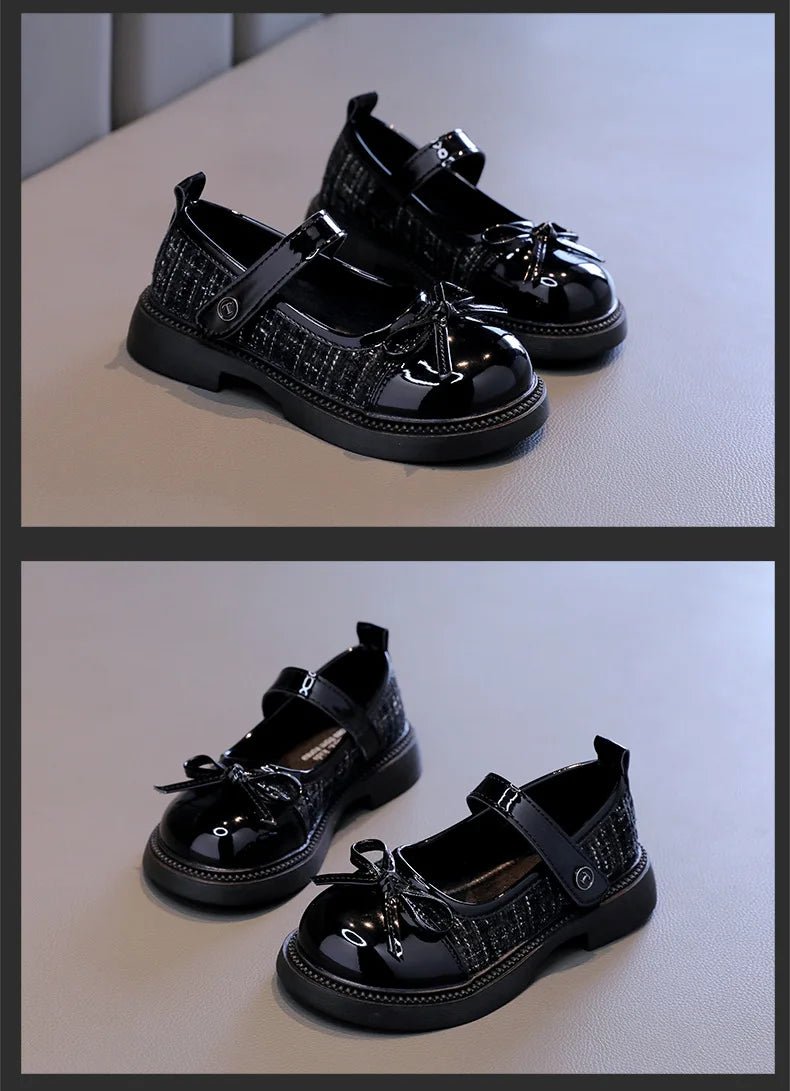 Butterfly Knot Anti Slip Round Toe Leather Shoes - itzy bitsy