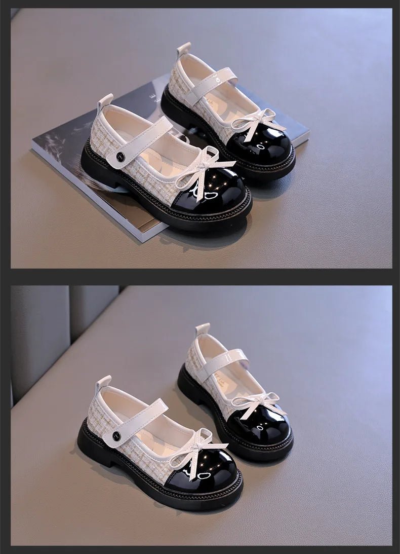 Butterfly Knot Anti Slip Round Toe Leather Shoes - itzy bitsy