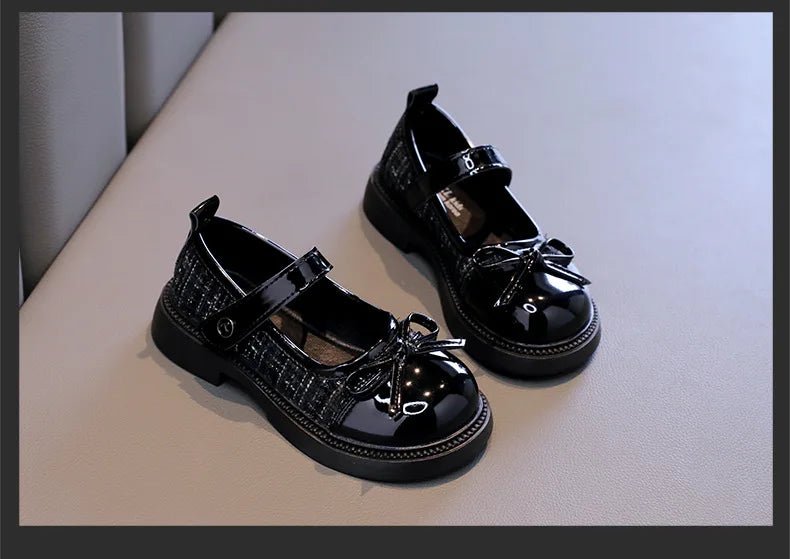 Butterfly Knot Anti Slip Round Toe Leather Shoes - itzy bitsy