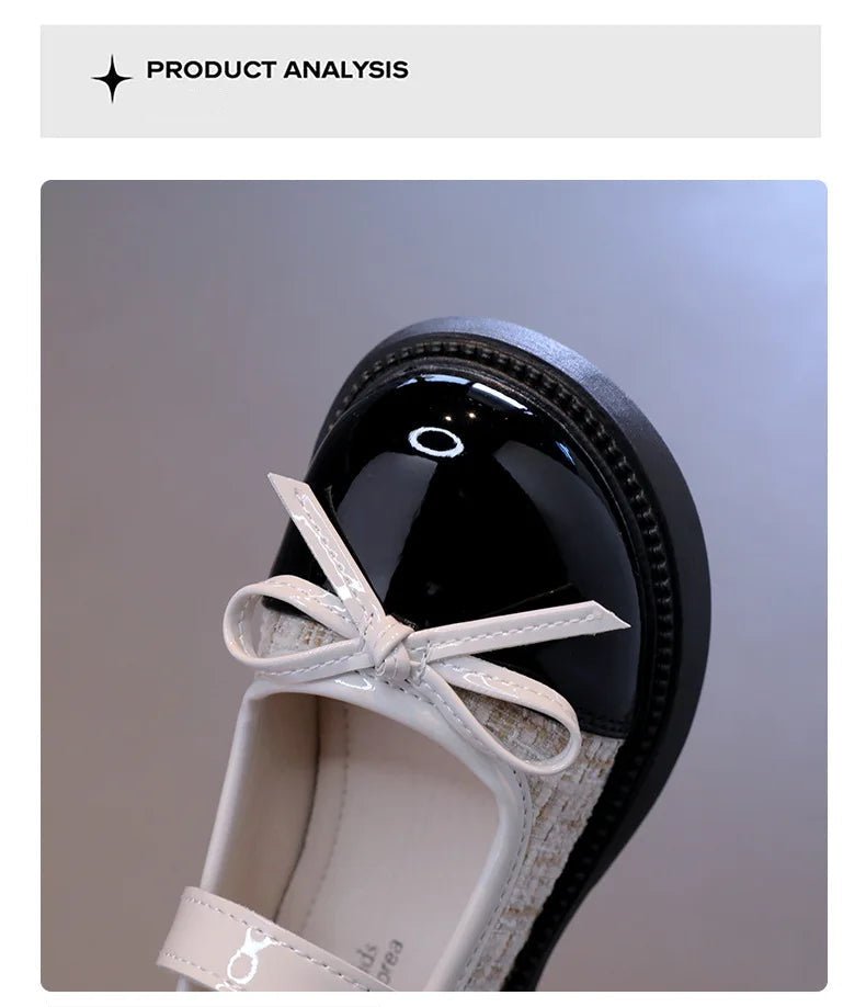 Butterfly Knot Anti Slip Round Toe Leather Shoes - itzy bitsy