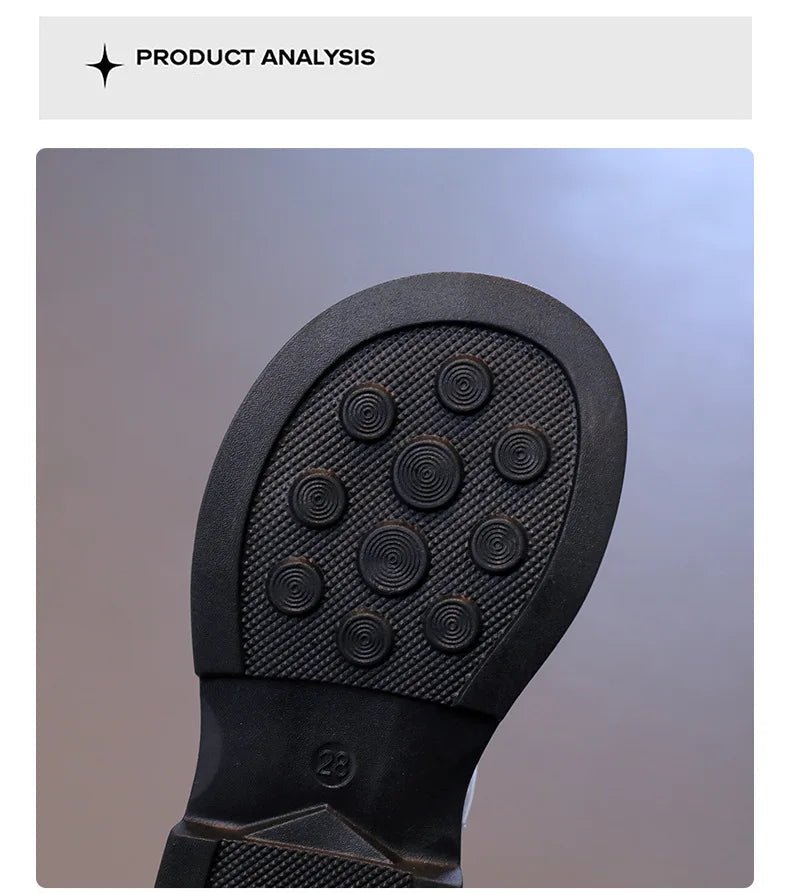 Butterfly Knot Anti Slip Round Toe Leather Shoes - itzy bitsy