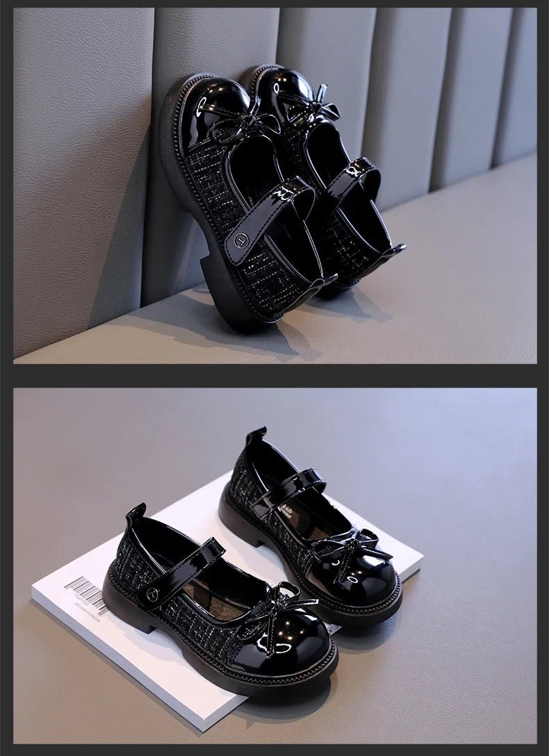 Butterfly Knot Anti Slip Round Toe Leather Shoes - itzy bitsy