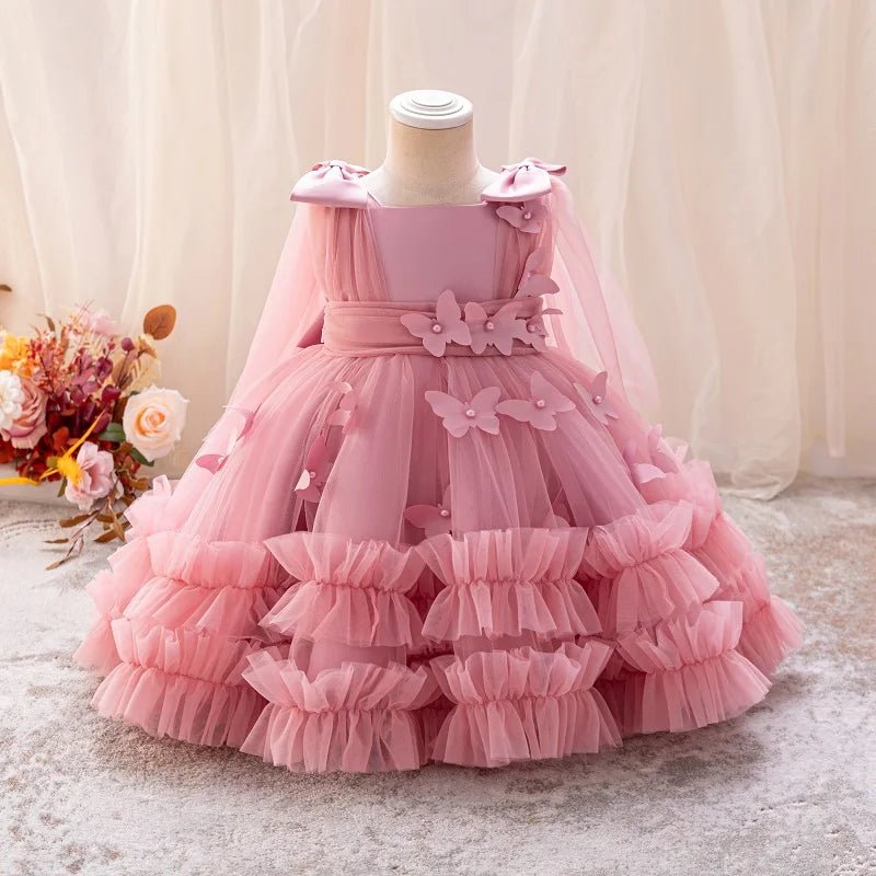 Butterfly Mesh Fluffy Princess Dress 0 - 5 years old - itzy bitsy