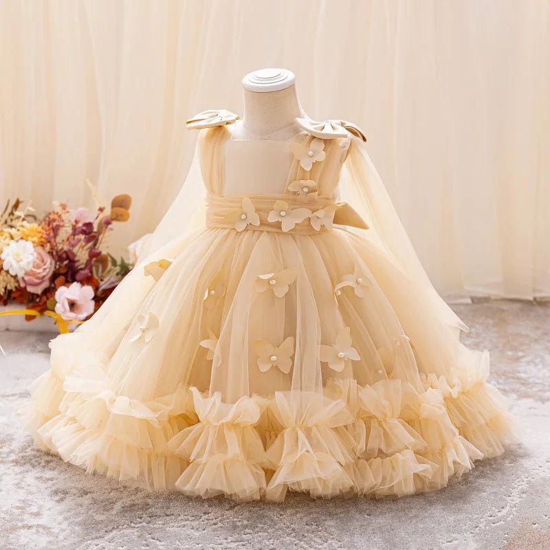 Butterfly Mesh Fluffy Princess Dress 0 - 5 years old - itzy bitsy