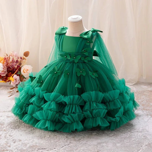 Butterfly Mesh Fluffy Princess Dress 0 - 5 years old - itzy bitsy