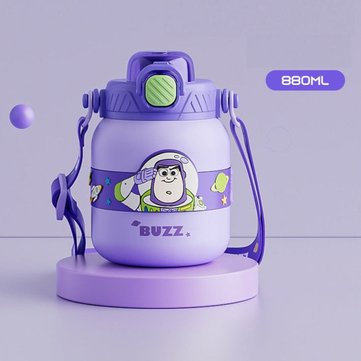 800ml Cute Cartoon 316 Stainless-Steel  Insulated Water Bottle