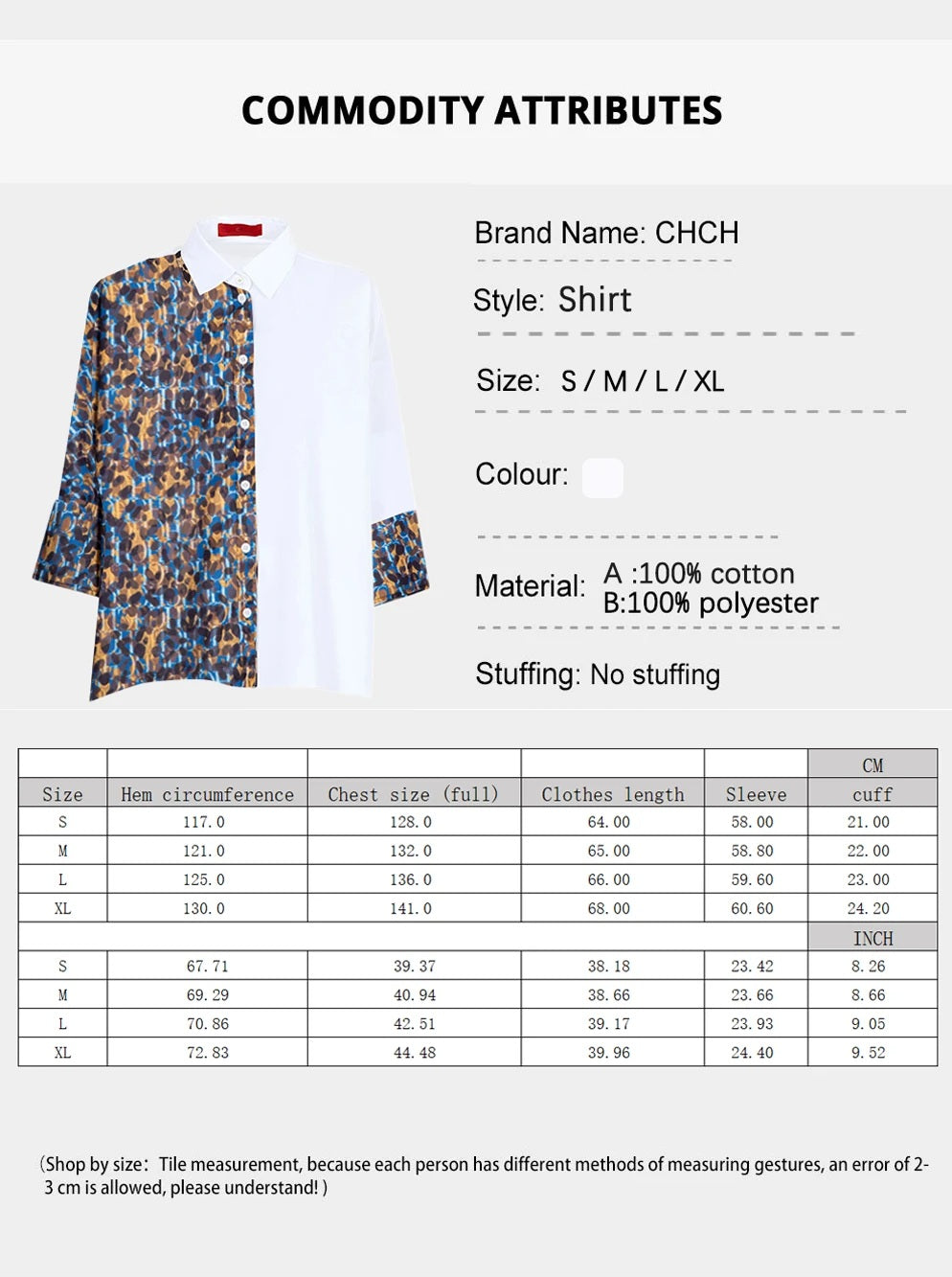 CHCH Cross-border Exclusive Women's Printed Shirts