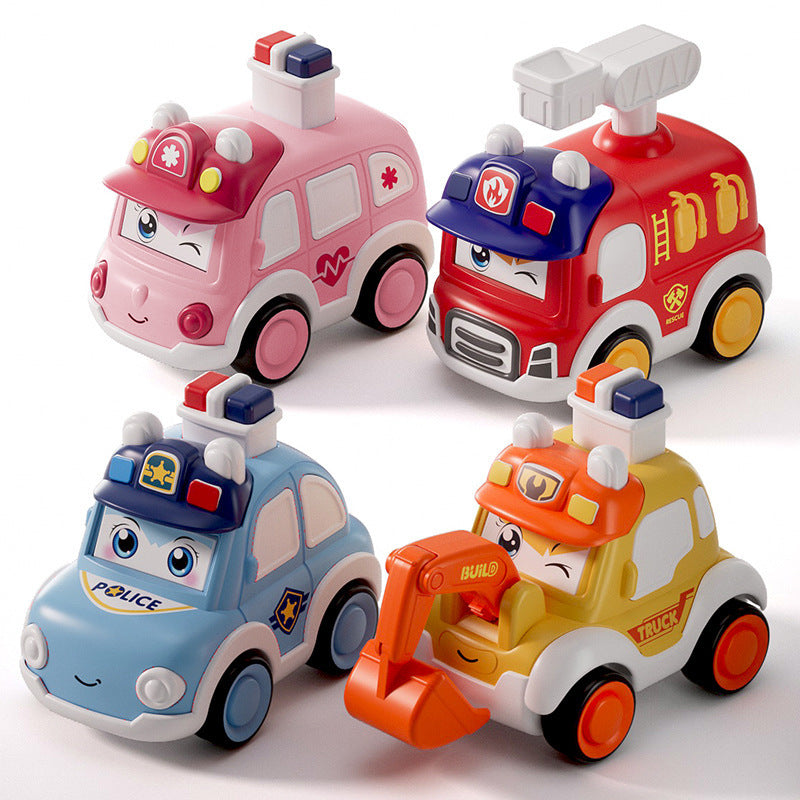 Cartoon Cute Face Changing Press Children's Fun Toy Car for Kids