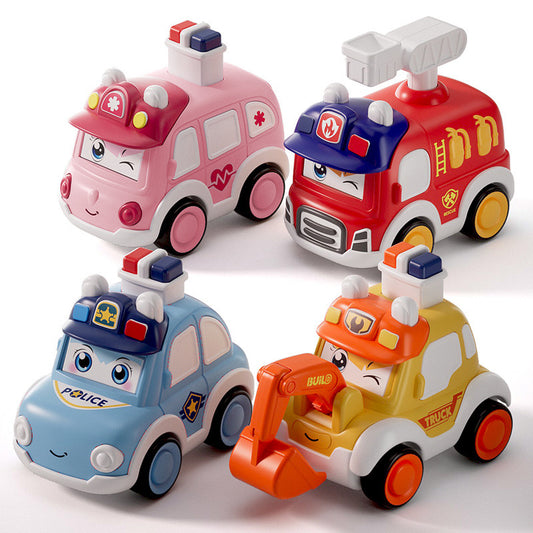 Cartoon Cute Face Changing Press Children's Fun Toy Car for Kids
