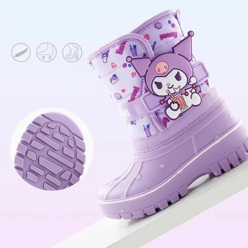 Cartoons Mid - Calf Waterproof Children's Warm Anti - Slip Boots - itzy bitsy