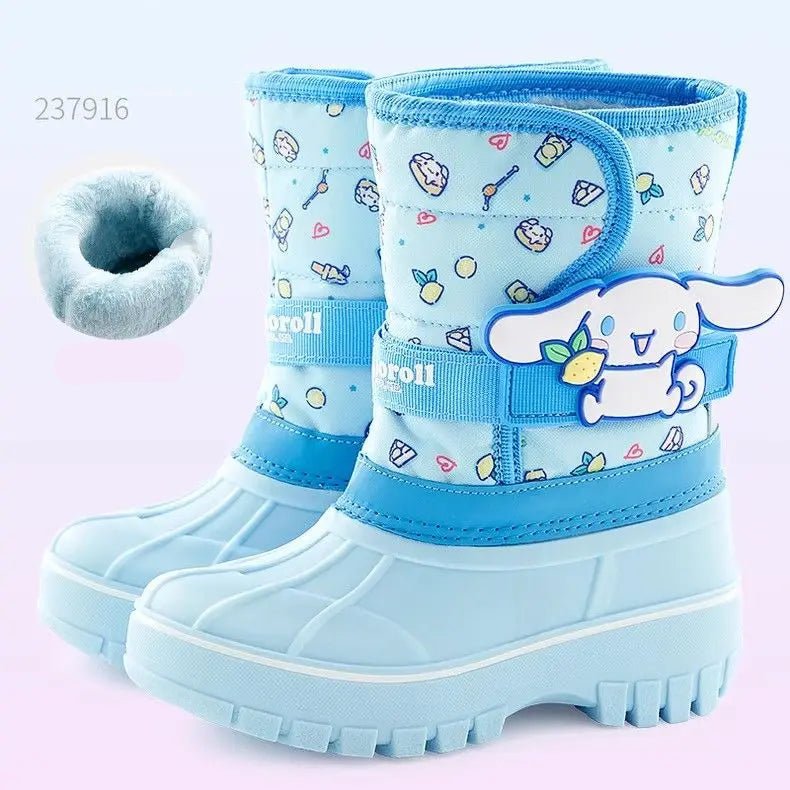 Cartoons Mid - Calf Waterproof Children's Warm Anti - Slip Boots - itzy bitsy