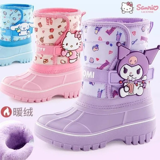 Cartoons Mid - Calf Waterproof Children's Warm Anti - Slip Boots - itzy bitsy