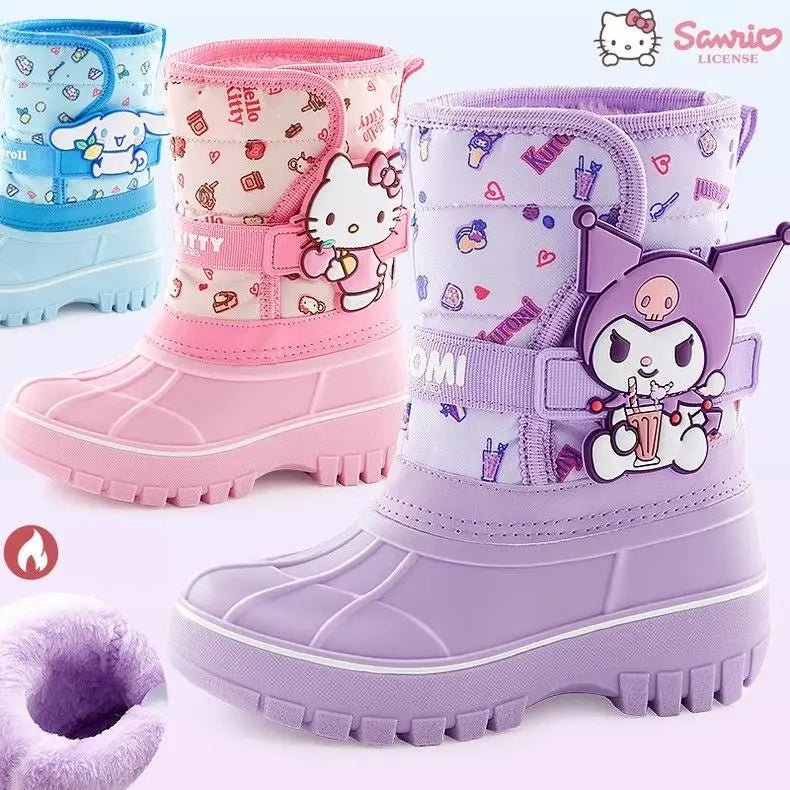 Cartoons Mid - Calf Waterproof Children's Warm Anti - Slip Boots - itzy bitsy