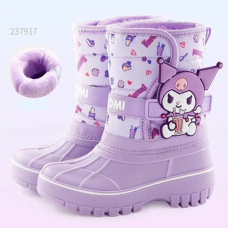 Cartoons Mid - Calf Waterproof Children's Warm Anti - Slip Boots - itzy bitsy