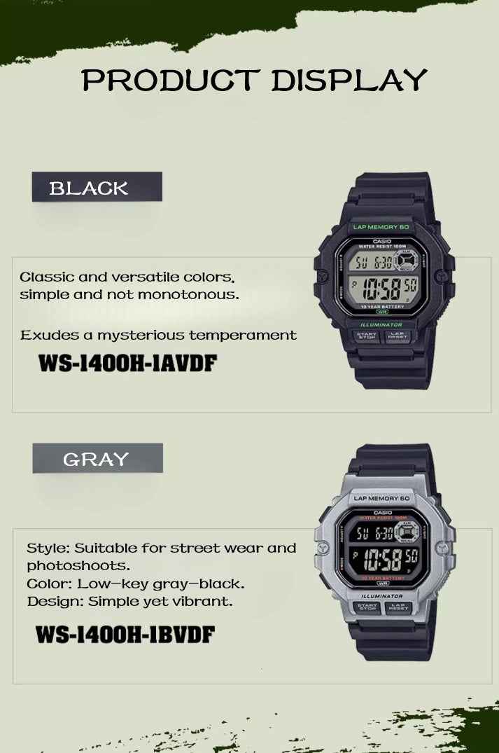 Casio WS-1400H-1A Men's Digital Watch