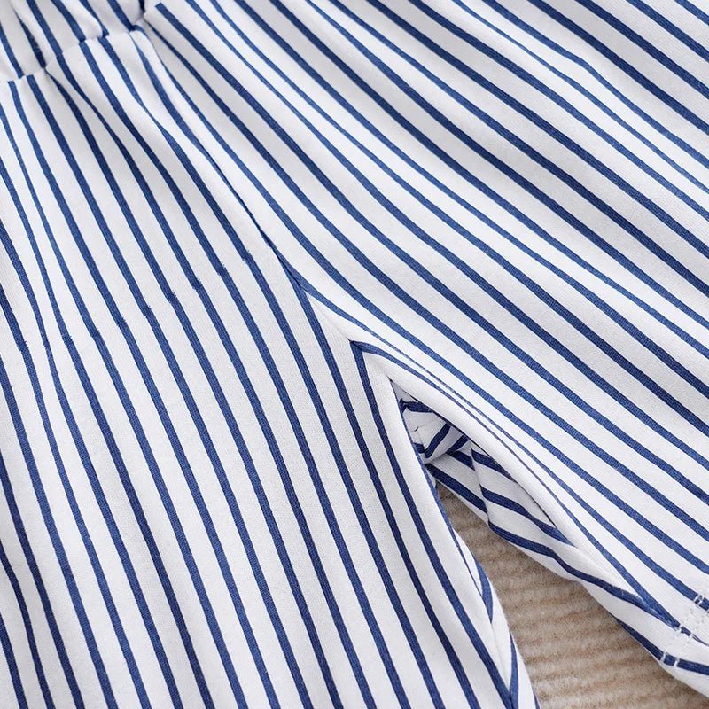 Casual Striped Gentleman Summer Baby Two Piece Set - itzy bitsy