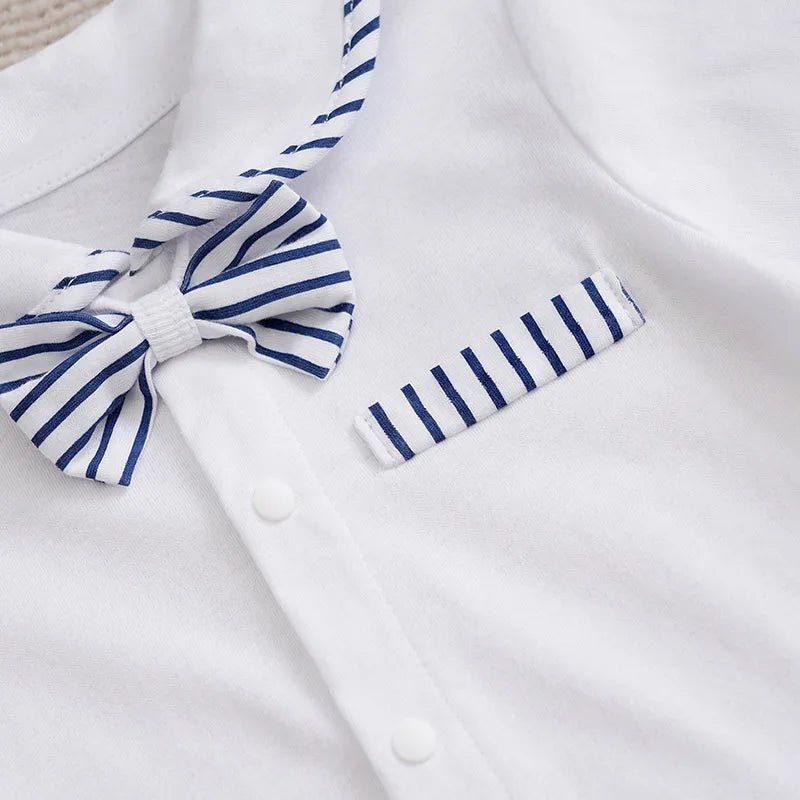 Casual Striped Gentleman Summer Baby Two Piece Set - itzy bitsy