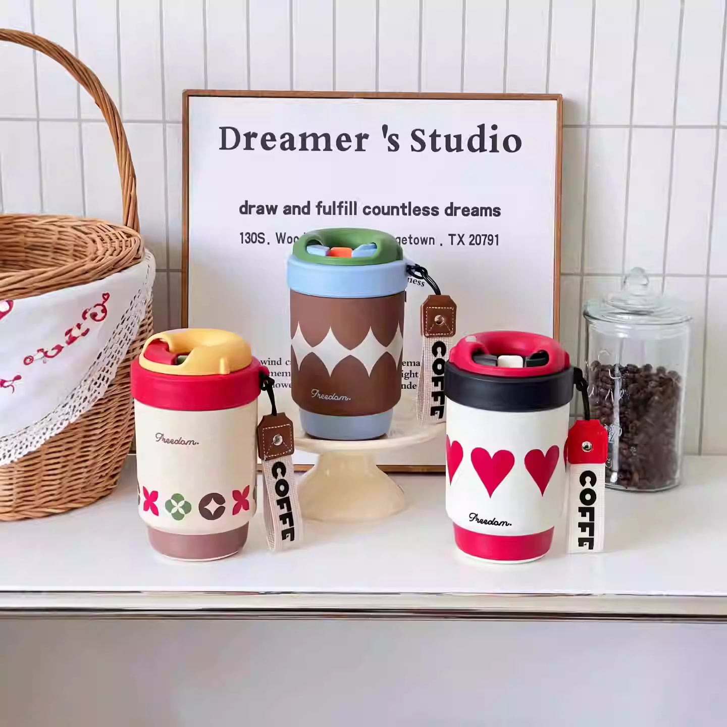 500ml 316 Stainless Steel Ceramic Liner Coffee Cup