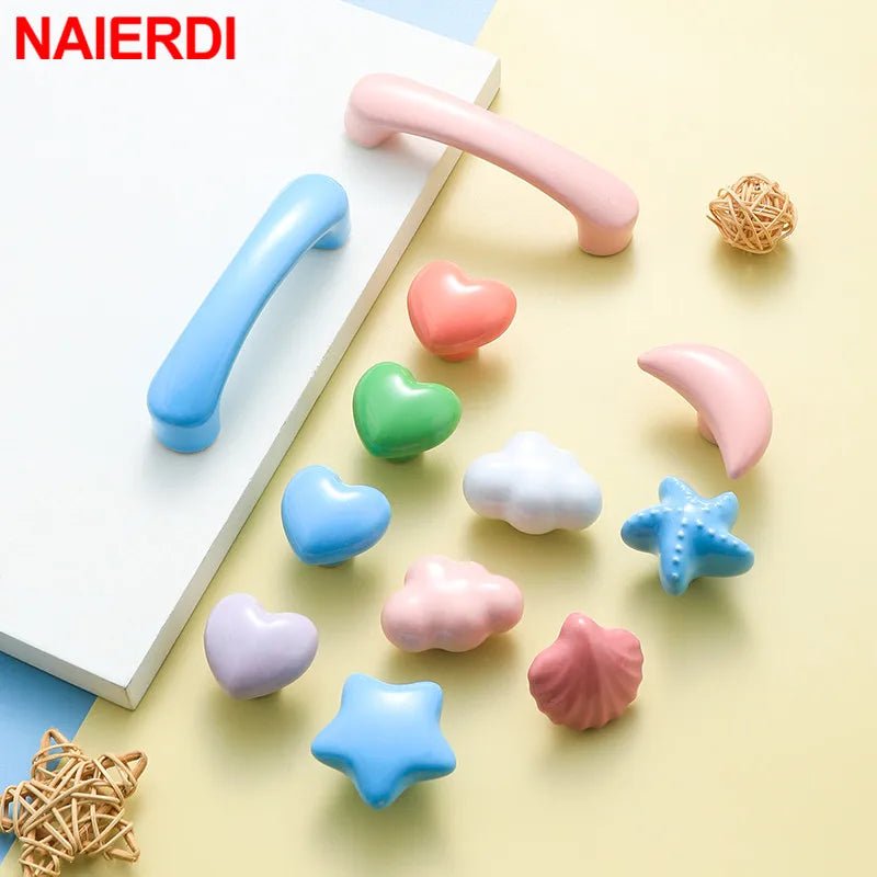 Ceramic Children's Cabinet Handles - Single Hole - itzy bitsy