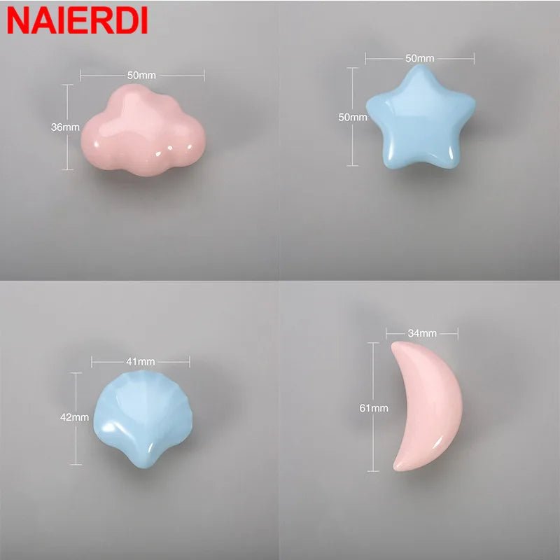 Ceramic Children's Cabinet Handles - Single Hole - itzy bitsy