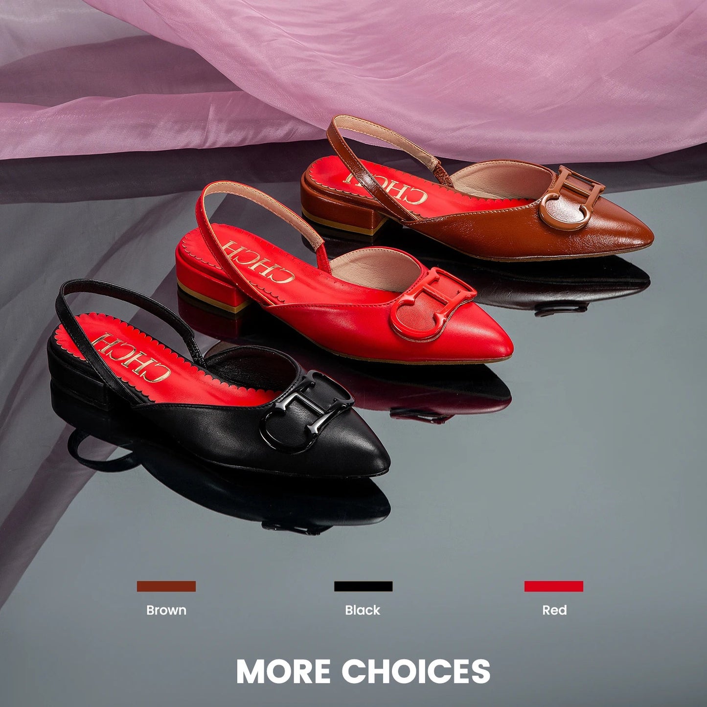 CH 2024 New Black Pointed Flat Bottomed Loafers Shoes - itzy bitsy