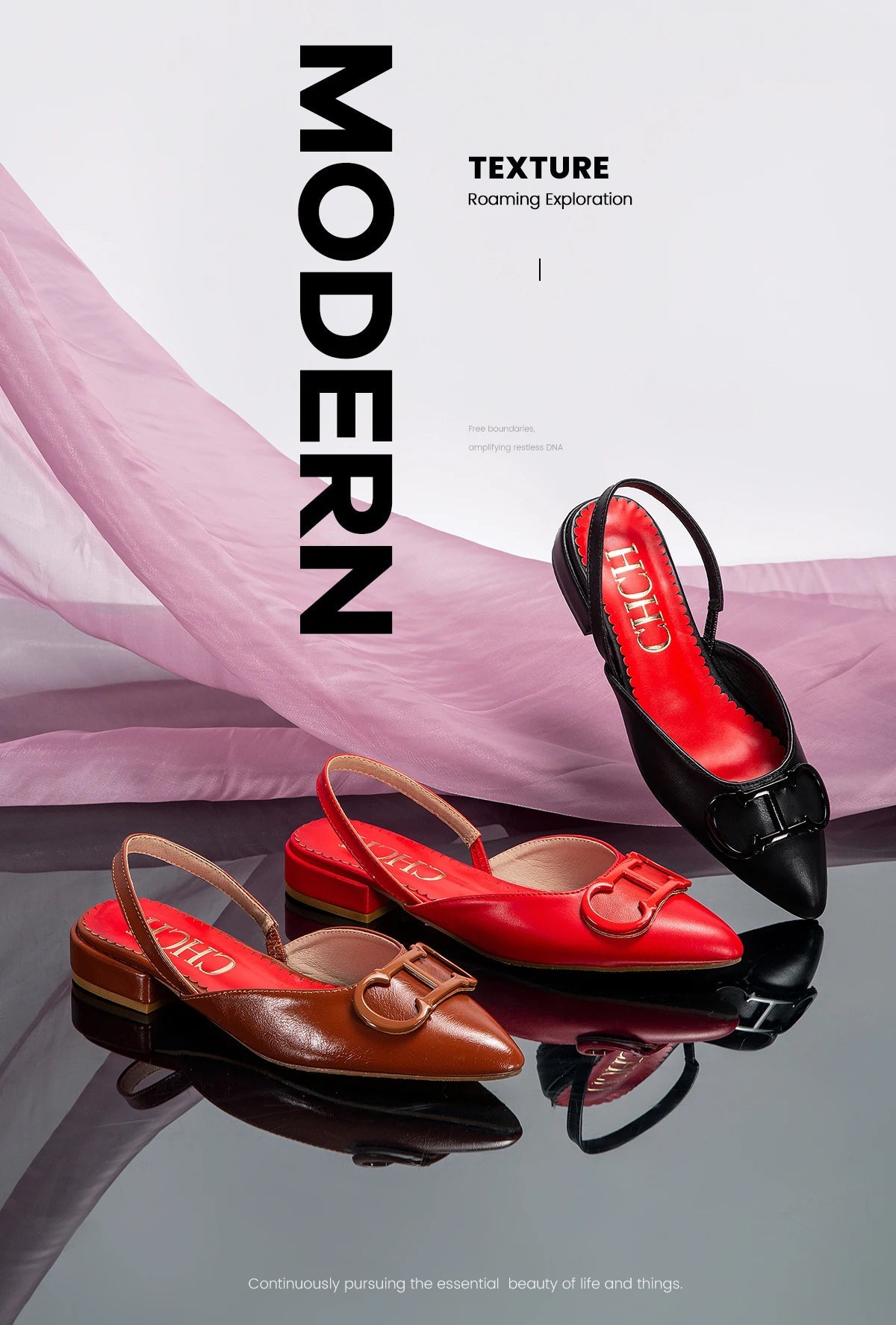 CH 2024 New Black Pointed Flat Bottomed Loafers Shoes - itzy bitsy