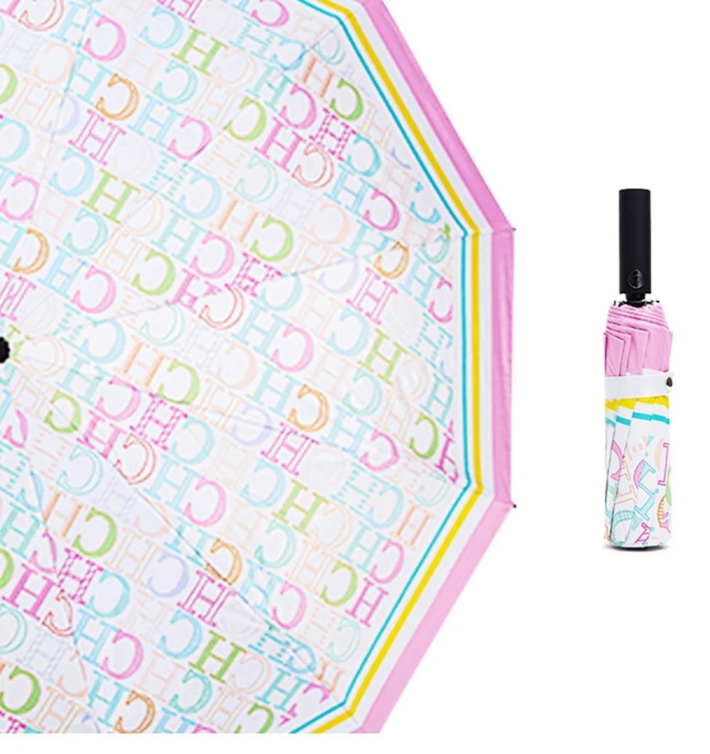 CH Alphabet Print Design Simple Style Umbrella - itzy bitsy