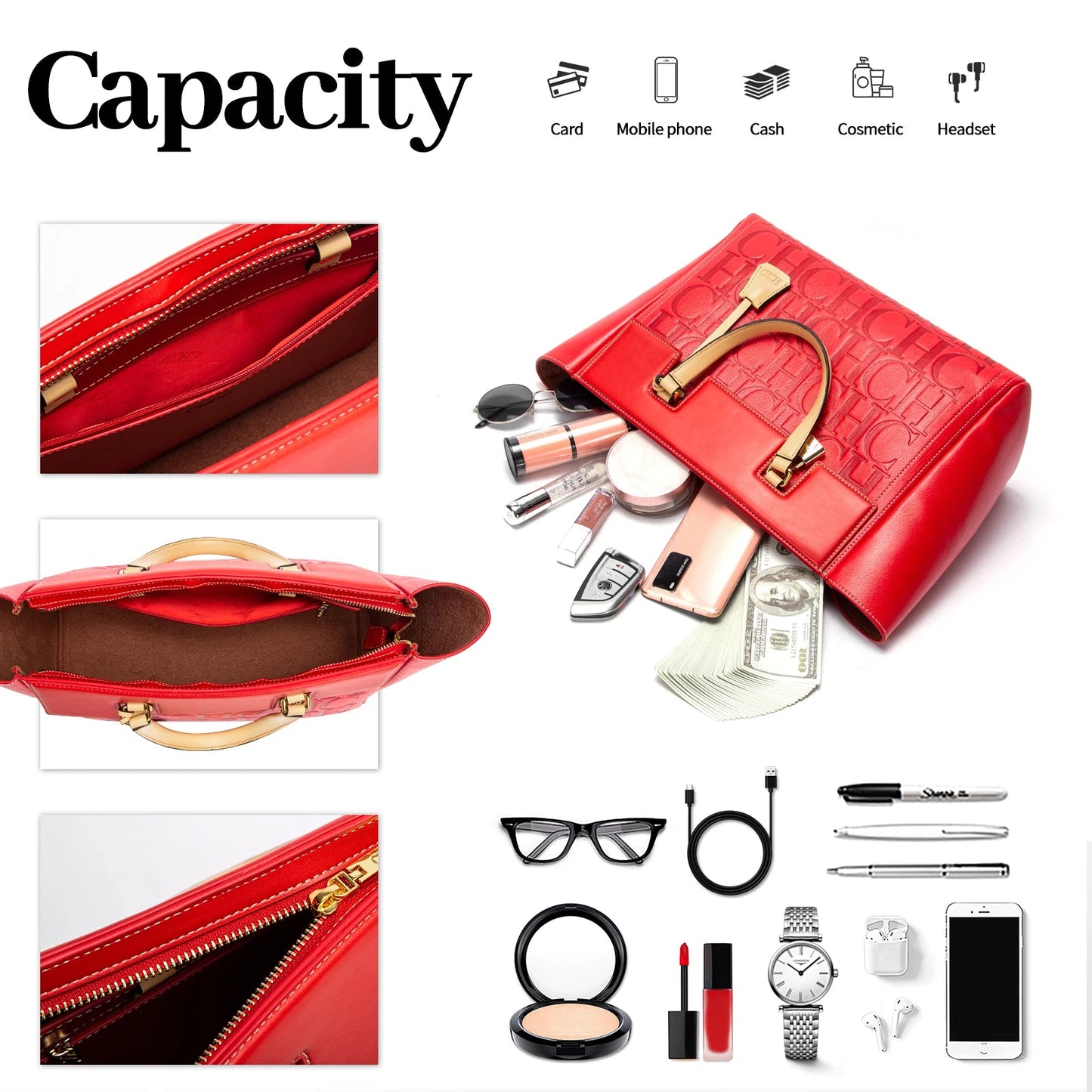 CH Brand Embossed Bag - itzy bitsy