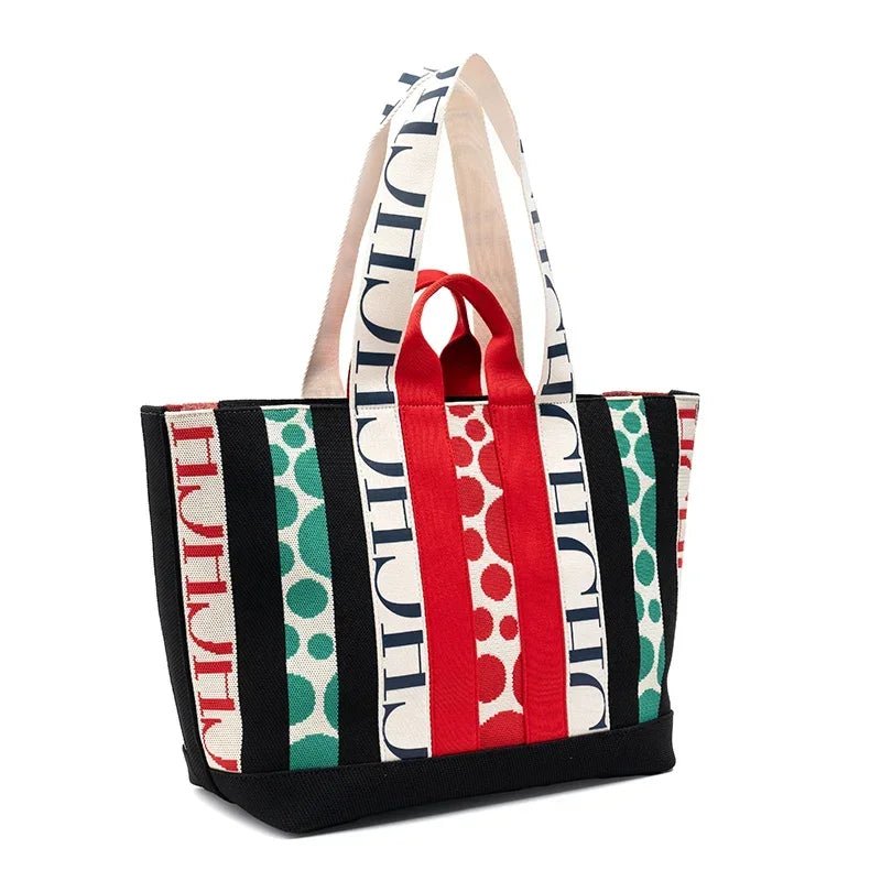 CH Casual Stripe Splicing Trend Shoulder Bag - itzy bitsy