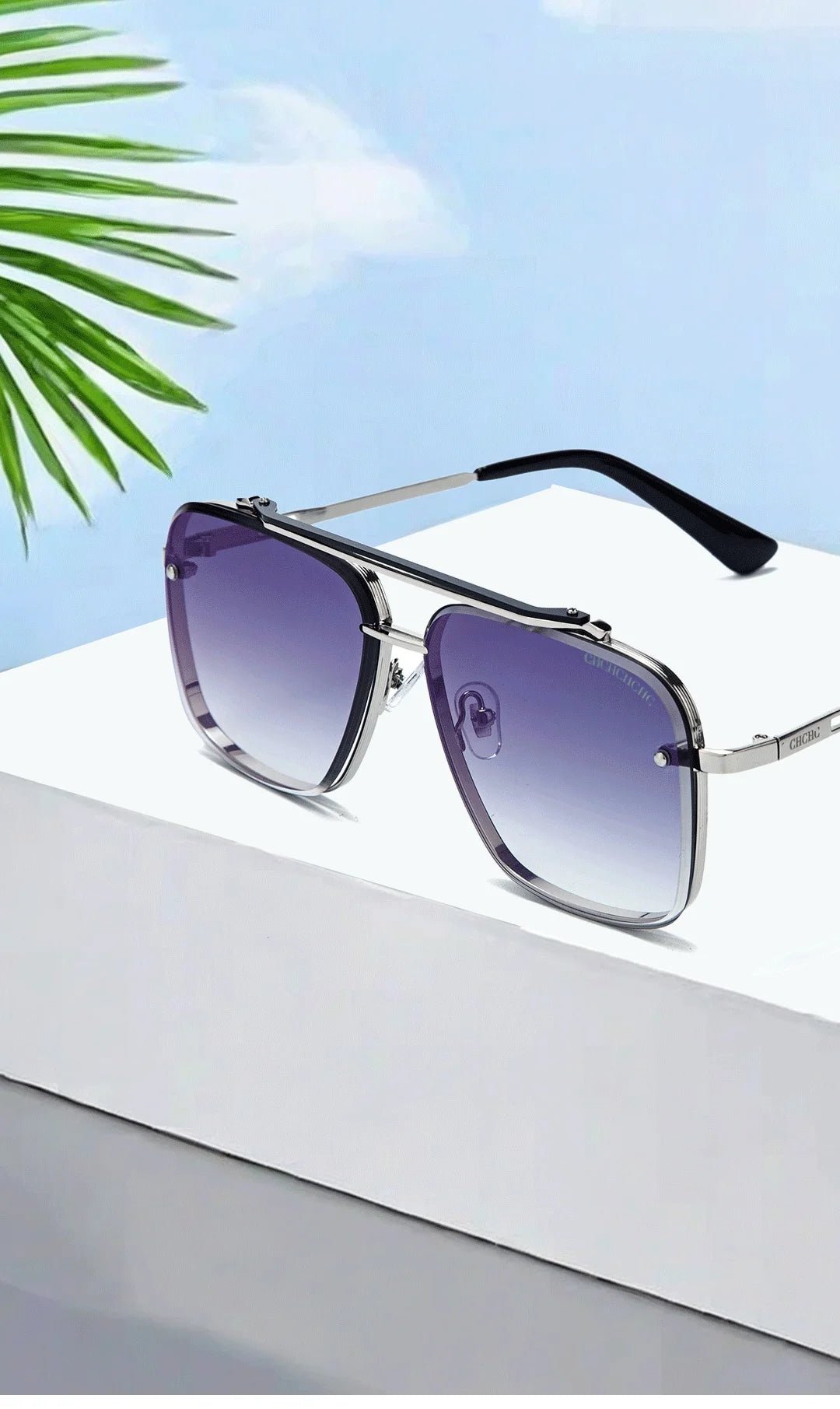 CH Classic Large Frame Style Elegant Sunglasses - itzy bitsy