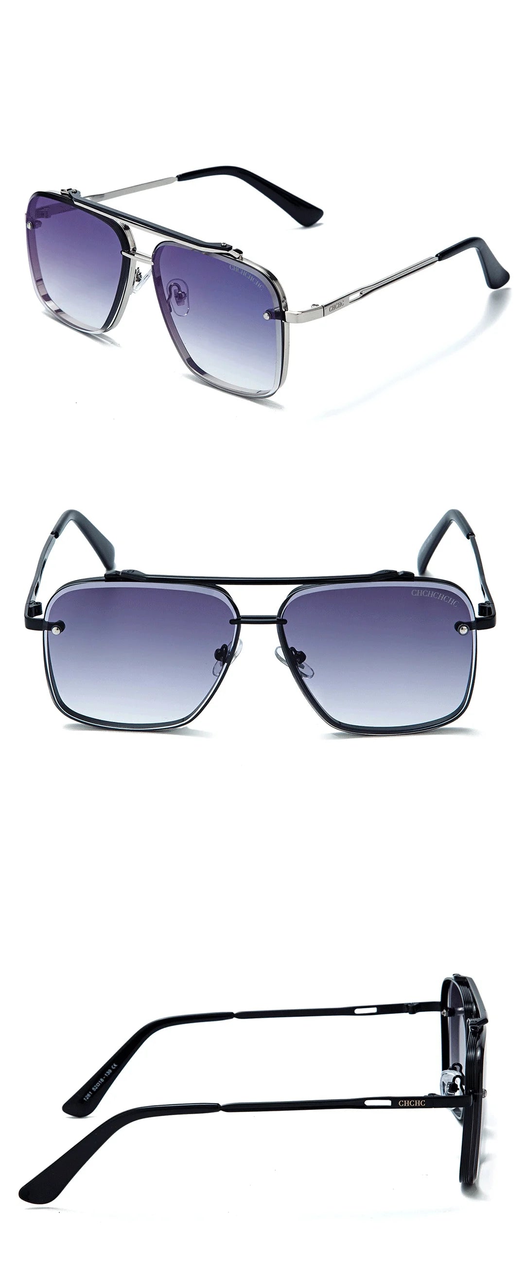 CH Classic Large Frame Style Elegant Sunglasses - itzy bitsy