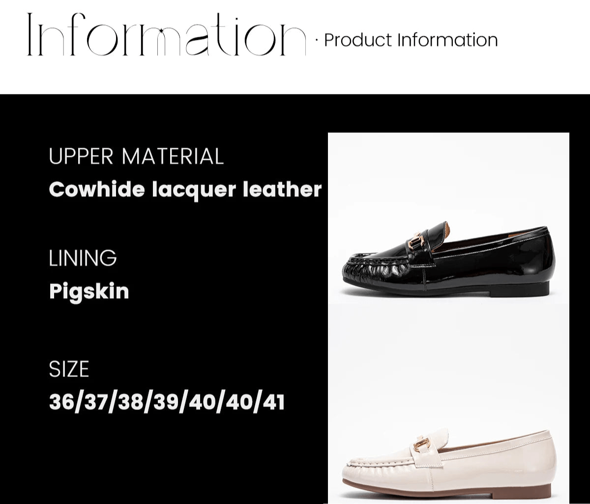 CH Classic Retro Business Cowhide Women's Flat Shoes - itzy bitsy