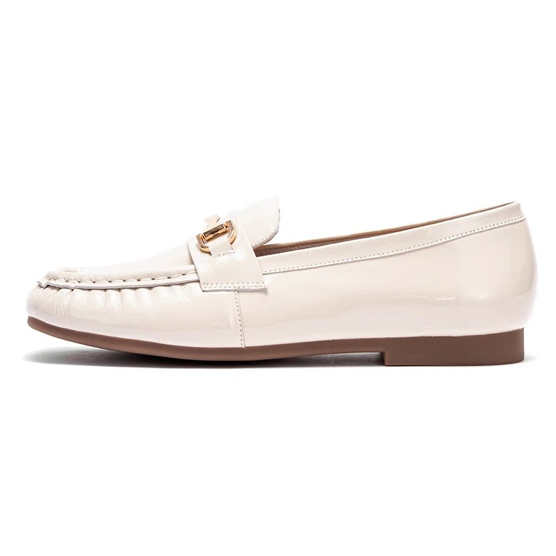 CH Classic Retro Business Cowhide Women's Flat Shoes - itzy bitsy