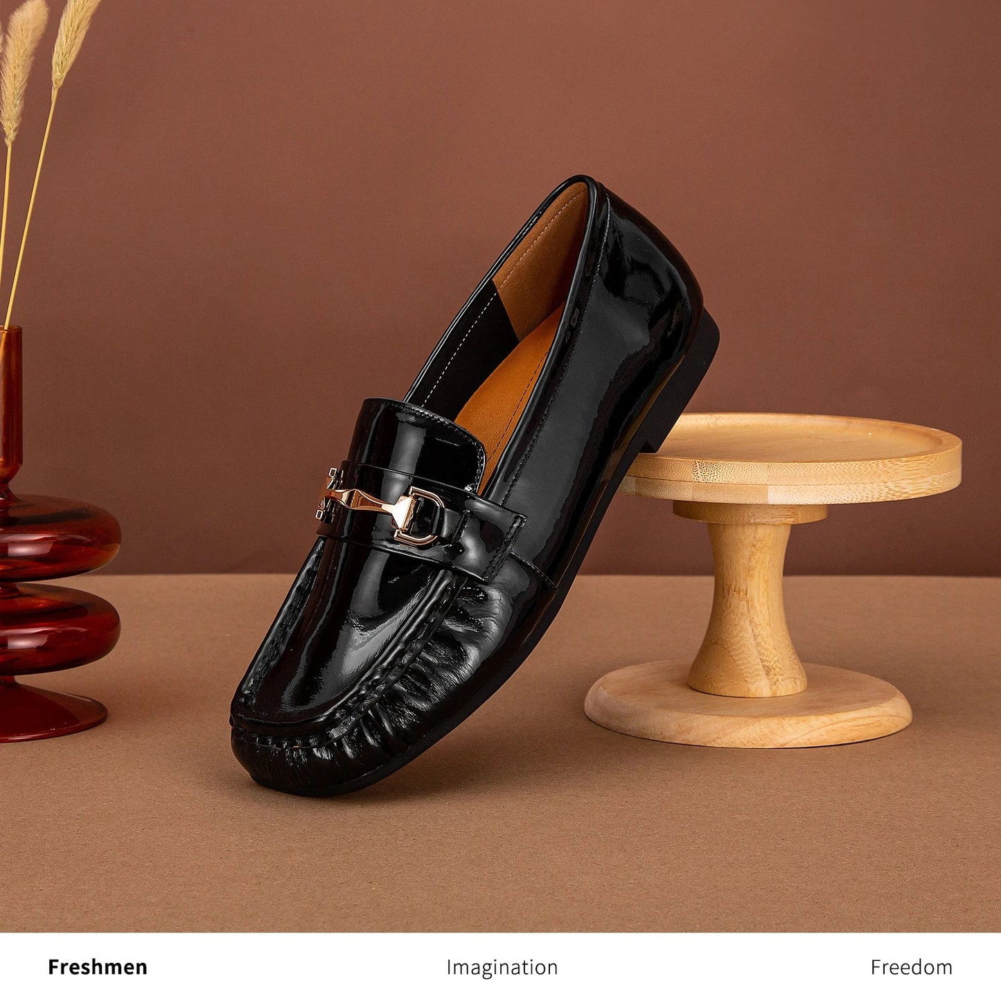 CH Classic Retro Business Cowhide Women's Flat Shoes - itzy bitsy