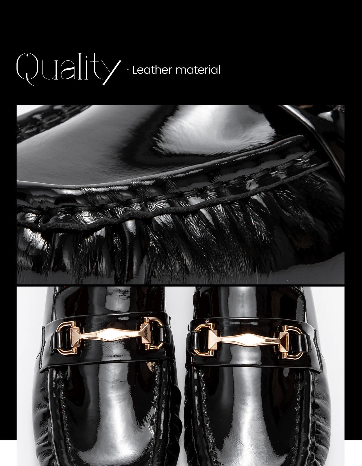 CH Classic Retro Business Cowhide Women's Flat Shoes - itzy bitsy