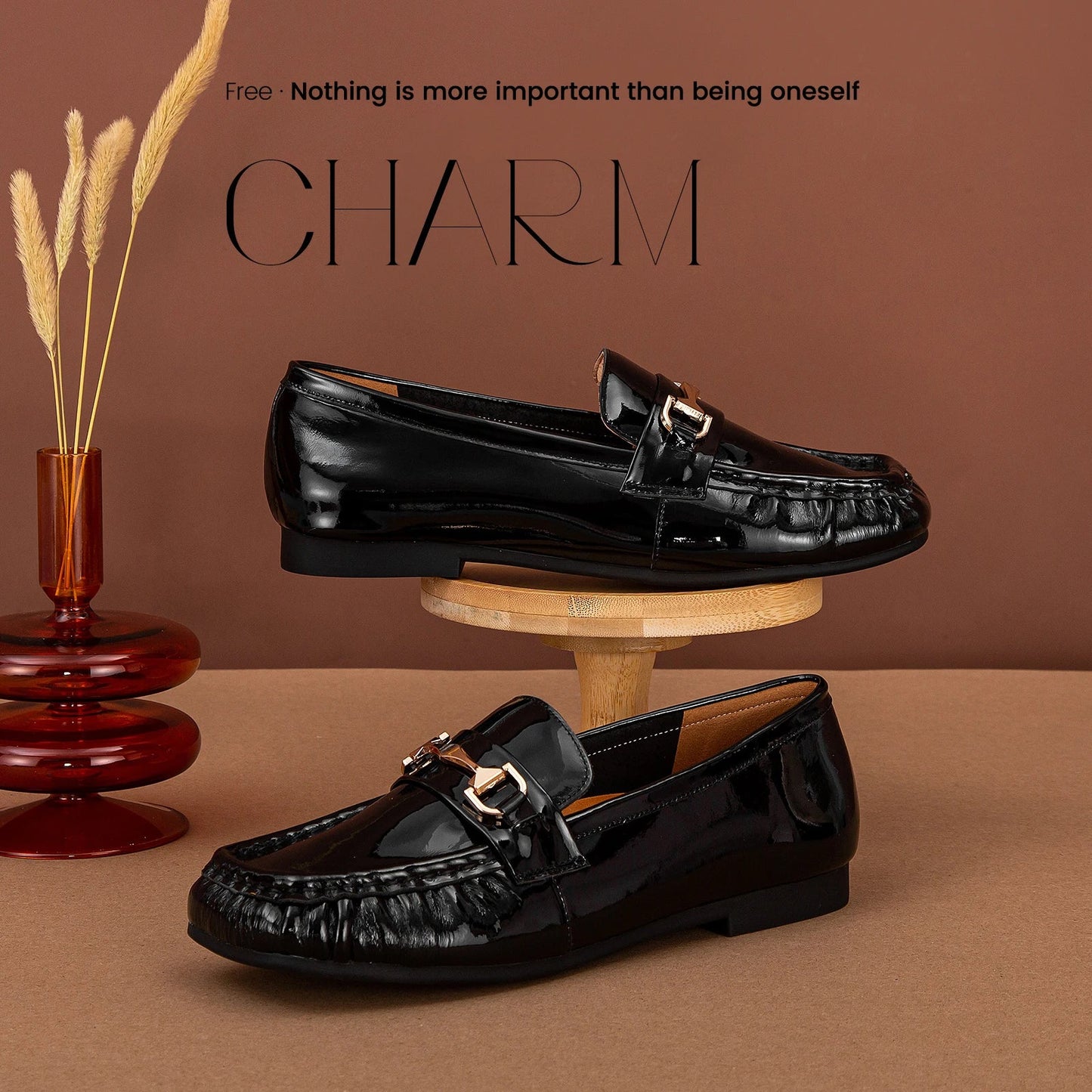 CH Classic Retro Business Cowhide Women's Flat Shoes - itzy bitsy