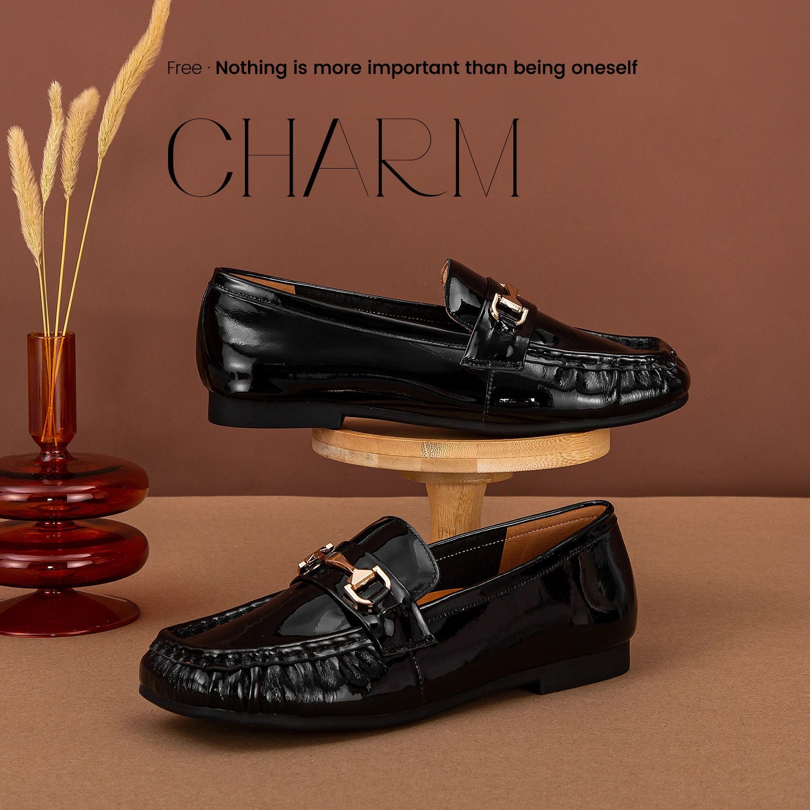 CH Classic Retro Business Cowhide Women's Flat Shoes - itzy bitsy