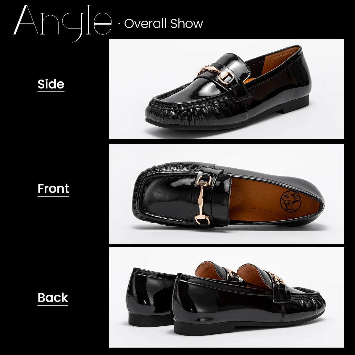 CH Classic Retro Business Cowhide Women's Flat Shoes - itzy bitsy