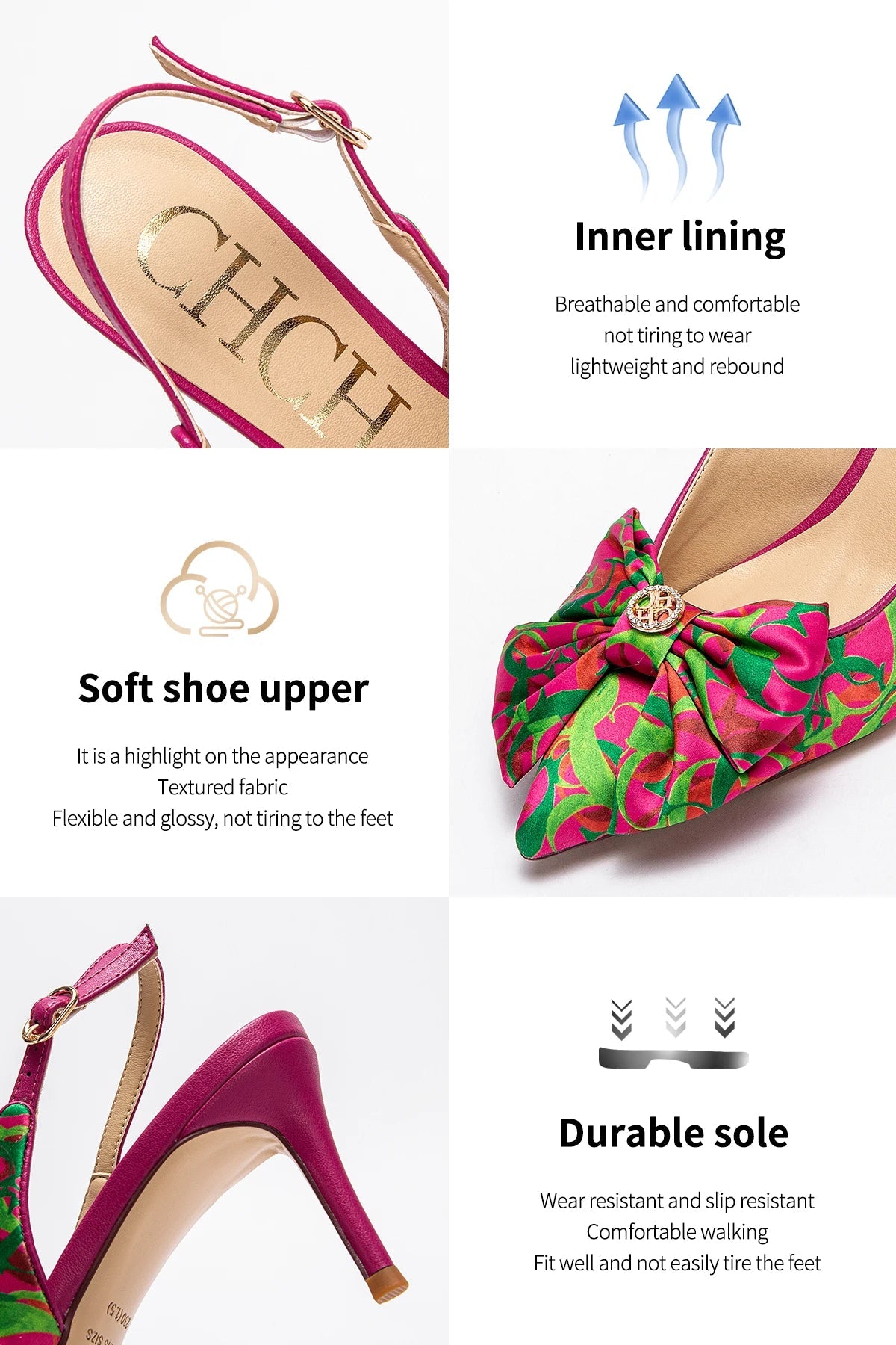 CH Elegant Bow Pointed Sandals - itzy bitsy