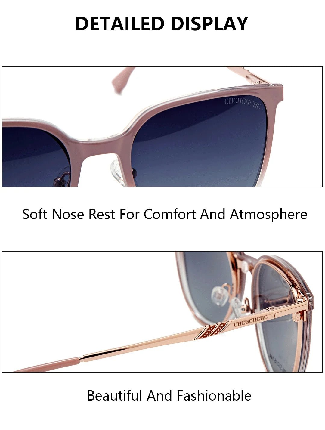 CH Elegant Large Frame Sunglasses - itzy bitsy