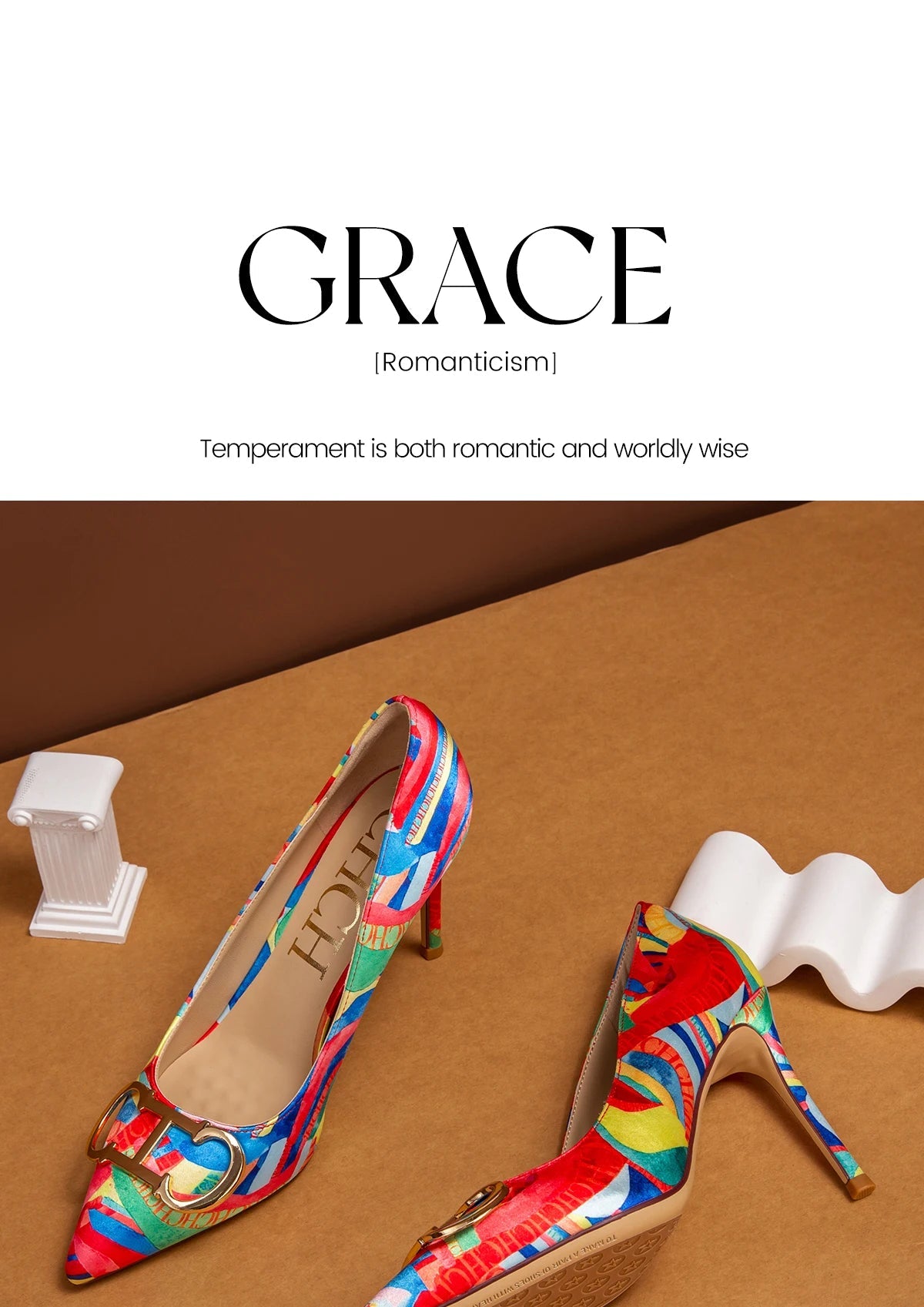 CH Exquisite Color Contrast Versatile High Heels - itzy bitsy