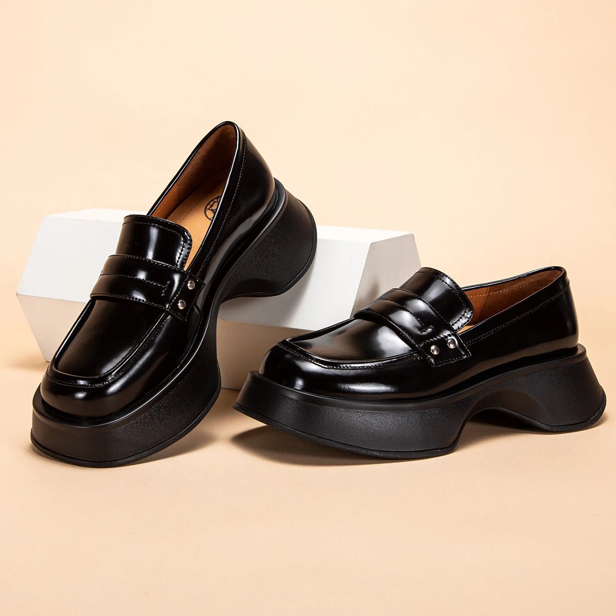 CH Leather Thick Soled Formal Business Shoes - itzy bitsy