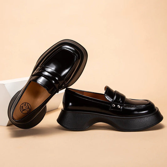 CH Leather Thick Soled Formal Business Shoes - itzy bitsy