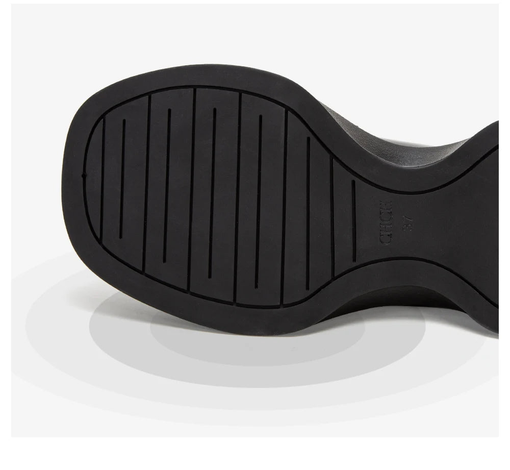 CH Leather Thick Soled Formal Business Shoes - itzy bitsy