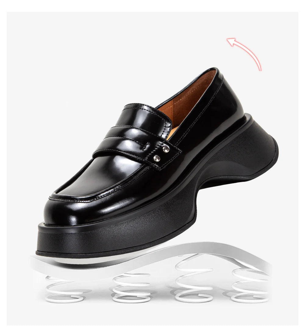 CH Leather Thick Soled Formal Business Shoes - itzy bitsy