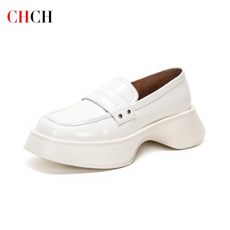 CH Leather Thick Soled Formal Business Shoes - itzy bitsy